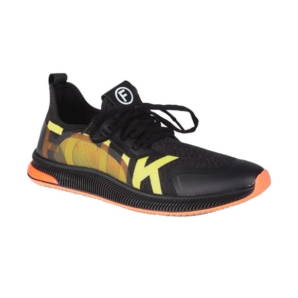 NEW $185 French Connection FCUK Duke Sneakers!BlackFabric UpperFC7149L